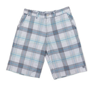 Wood & Thread ELEMENT Polyester White Plaid Striped Patterned Shorts Size 33